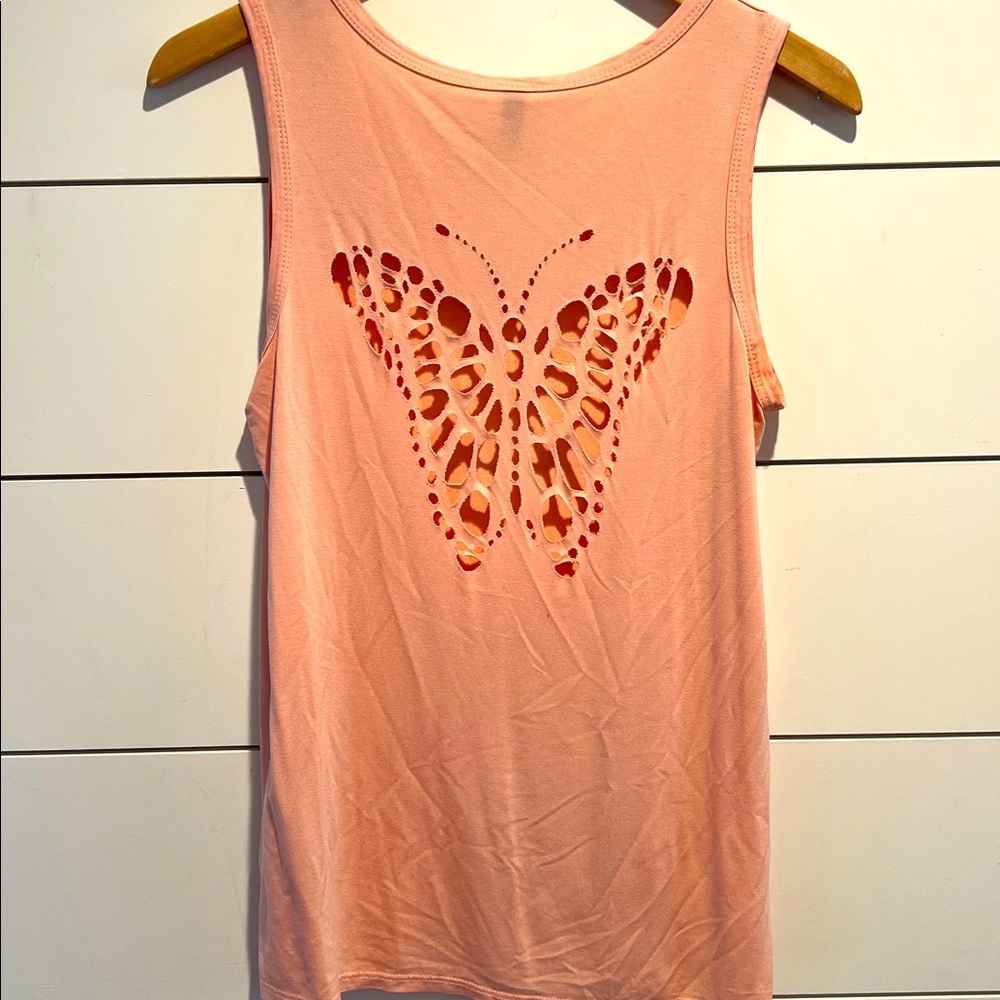 1Clique Women's Marina Butterfly detailed Super Soft Tank Top Size Small
